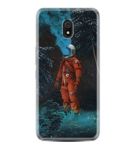 Xiaomi Redmi 8A 8 Pro 9C 9T 10C 11T Pro Kılıf Desenli Silikon Astronot Smoke 1769