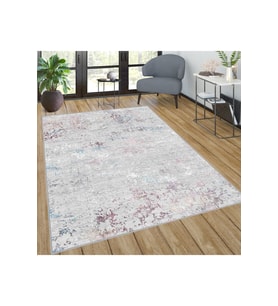 Rovigo Home Dijital Baskı Yıkanabilir Kaymaz Taban Salon Halısı RVG0579 (Gri)