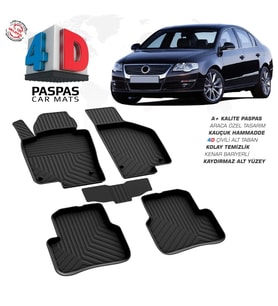 Drs Tuning Passat B6 4D Araca Özel Havuzlu Kauçuk Paspas 2005-2010