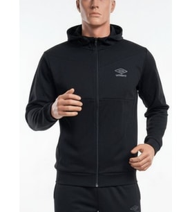 UMBRO Lotus Erkek Siyah Kapüşonlu Fermuarlı Sweatshirt / Hırka - TC0255