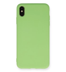 Pilelistore   iPhone XS Max Kılıf Nano içi Kadife Silikon - Açık Yeşil