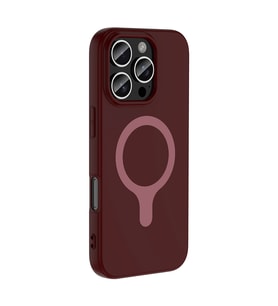 iPhone 16 Pro Max Kılıf M-Safe Şarj Özellikli Aris Silikon Kılıf Mürdüm