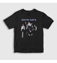 Presmono Unisex Çocuk Siyah Poster K-Pop Nct 127 T-Shirt 275939tt