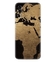 General Mobile Gm 23 Kılıf Silikon Desen Özel Seri Map Planet 1656