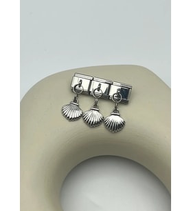 Çelik Silver Deniz Kabuğu Sallantılı Nomi Charm - 25crm101