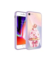 Apple iPhone 7 Uyumlu Kılıf Kamera Korumalı Desenli Sert Silikon Zore Epoksi Kapak (Model 11)