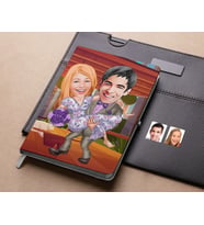 Bk Gift Kişiye Özel Sevgililer Karikatürlü Beyaz Defter-56 , Arkadaşa Hediye , Sevgiliye Hediye