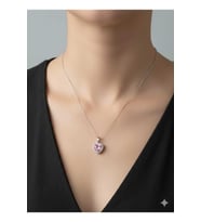 Zirkon Taş Detaylı Çelik Kolye