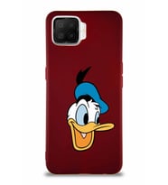 Oppo A73 Soft Premier Kapak Donald Duck-A Tasarımlı Silikon Kılıf - Mürdüm (Şeffaf)