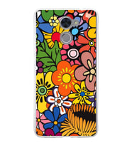 PrintiFy Huawei Y7 Prime ile Uyumlu 1mm Slim Fit Retro Renkler 2 Baskılı Şeffaf  Kılıf
