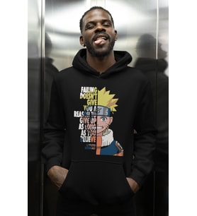 Tasarım Naruto Uzumaki Baskılı Unisex Oversize Anime Karakter Hoodie