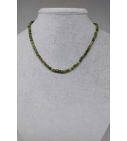 Peridot (ZEBERCET) Taşı Faset Kesim 4mm Kolye (SABİT KLİPSLİ)