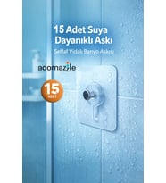 15 Adet Suya Dayanıklı Şeffaf Vidalı Askı