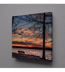 SAHİL VE BANK KANVAS TABLO 30x30cm (Karışık)