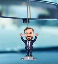 Kişiye Özel İş Adamı Tasarımlı Karikatür Araba Dikiz Ayna Süsü 56
