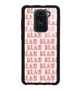 Xiaomi Redmi Note 9 Uyumlu Blah Blah Tasarımlı Glossy Telefon Kılıfı