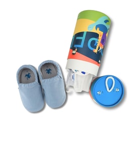 Hopfrög Recycled Canvas Hyper Eco Açık Mavi Barefoot Patik (Hediye Seti)