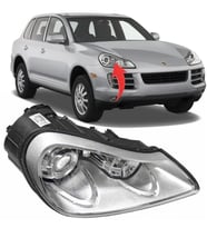 Porsche Cayenne 2007-2010 Sağ Ön Far Komple 95563117202