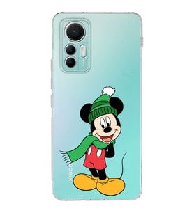 Xiaomi Mi 12 Lite Uyumlu Kapak Mickey Mouse Tasarımlı Şeffaf  Silikon Kılıf