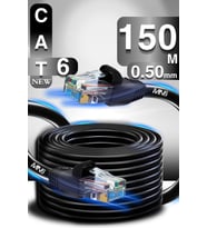 MN6 M106 150 Metre Internet Kablosu/utp 0.50mm Cat6 Iki Kat Korumalı/iç Dış Mekan/150 M Ethernet Kablosu
