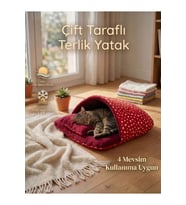 Renkli Çift Taraflı Kedi ve Köpek Yatağı, Rahat ve Şık Tasarım