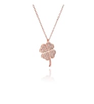 Dört Yapraklı Yonca Kolye (Rose - Gold)