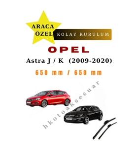 Opel Astra J / K  (2009-2020)  Araca Özel Silecek Ön İki
