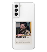Samsung Galaxy S21 FE Uyumlu Taxi Driver Poster Tasarımlı Şeffaf Telefon Kılıfı
