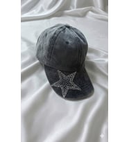Pırıltı Fashion Anneler Gününe Özel Kristal Yıldız Taşlı Yıkanmış Denim Şapka