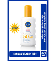 Nivea Hassas Koruma 200 ml 50 Faktör Güneş Spreyi