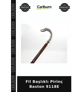 Özel Üretim Koleksiyon Aksesuar Klasik Fil Başlıklı Pirinç Baston 9118E
