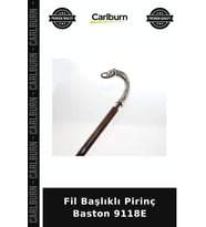 Özel Üretim Koleksiyon Aksesuar Klasik Fil Başlıklı Pirinç Baston 9118E