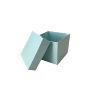 Komple Karton Kutu Düz Renk 8x8x6.5 CM (25 Adet)  Mavi
