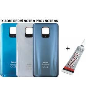 REDMİ NOTE 9 PRO- NOTE 9S Arka Batarya Pil Kapağı YEŞİL (B7000 15 ML Yapıştırıcı)