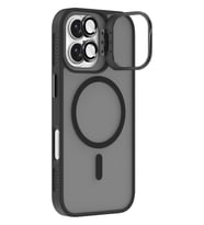 iPhone 16 StandGuard MagSafe Kılıf + Lens Koruma Mat Siyah