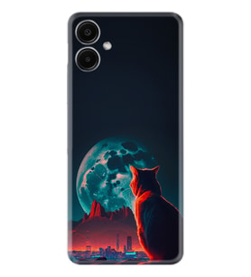 Samsung Galaxy A06 Kılıf Boutique Baskılı Resimli Dalgın Kedi Pcode -074