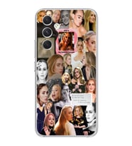 Samsung Galaxy S23 FE Uyumlu Adele Kolaj Tasarımlı Şeffaf Telefon Kılıfı