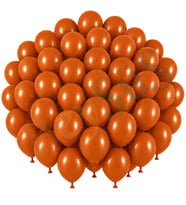 Yanık Turuncu Renk Lateks Retro Balon (30 cm) - 50 Adet