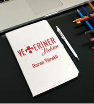 Kişiye Özel Veteriner Tasarımlı  Defter Ve Kalem Seti