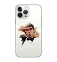 Iphone 15 Pro Uyumlu Tony Montana Scarface Desenli Şeffaf Telefon Kılıfı