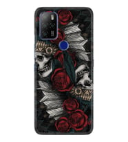 Omix X300 Kılıf Silikon Desen Skull Rose 1673