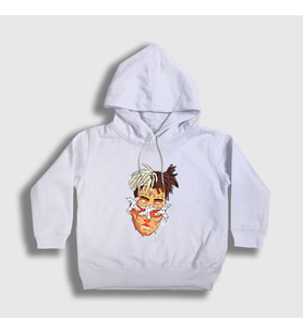 Presmono Unisex Çocuk Beyaz Melting XXXTentacion Kapüşonlu Sweatshirt 48100tt (Beyaz)