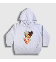 Presmono Unisex Çocuk Beyaz Melting XXXTentacion Kapüşonlu Sweatshirt 48100tt (Beyaz)