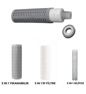 Daire Girişi Kireç Önleyici Tortu Filtreli 3 Özellikli Su Arıtma Filtresi 3 İN 1 İP FİLTRE