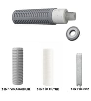 Daire Girişi Kireç Önleyici Tortu Filtreli 3 Özellikli Su Arıtma Filtresi 3 İN 1 İP FİLTRE