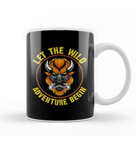 Let The Wild Adventure Begin Wild Bison Animal Kupa Bardak Porselen