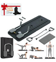 Çok Fonksiyonlu Egzersiz Aleti, Pilates Reformer, Direnç Bantlı, Ev Tipi Istasyon Tahtası, Çorap Hed (Siyah)
