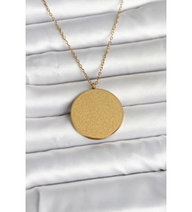 316L Çelik Gold Renk Ayetel Kürsi ve Allah Yazılı Kolye TJ-BKO11055