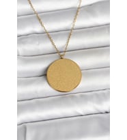 316L Çelik Gold Renk Ayetel Kürsi ve Allah Yazılı Kolye TJ-BKO11055