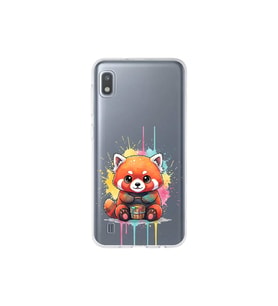 Samsung Galaxy A10 ile Uyumlu Splash Tilki Tasarımlı Şeffaf Silikon Kılıf